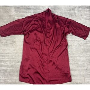 In‎ Voland Robe Womens 3X Red Short Sleeve Pockets Lightweight Missing Belt